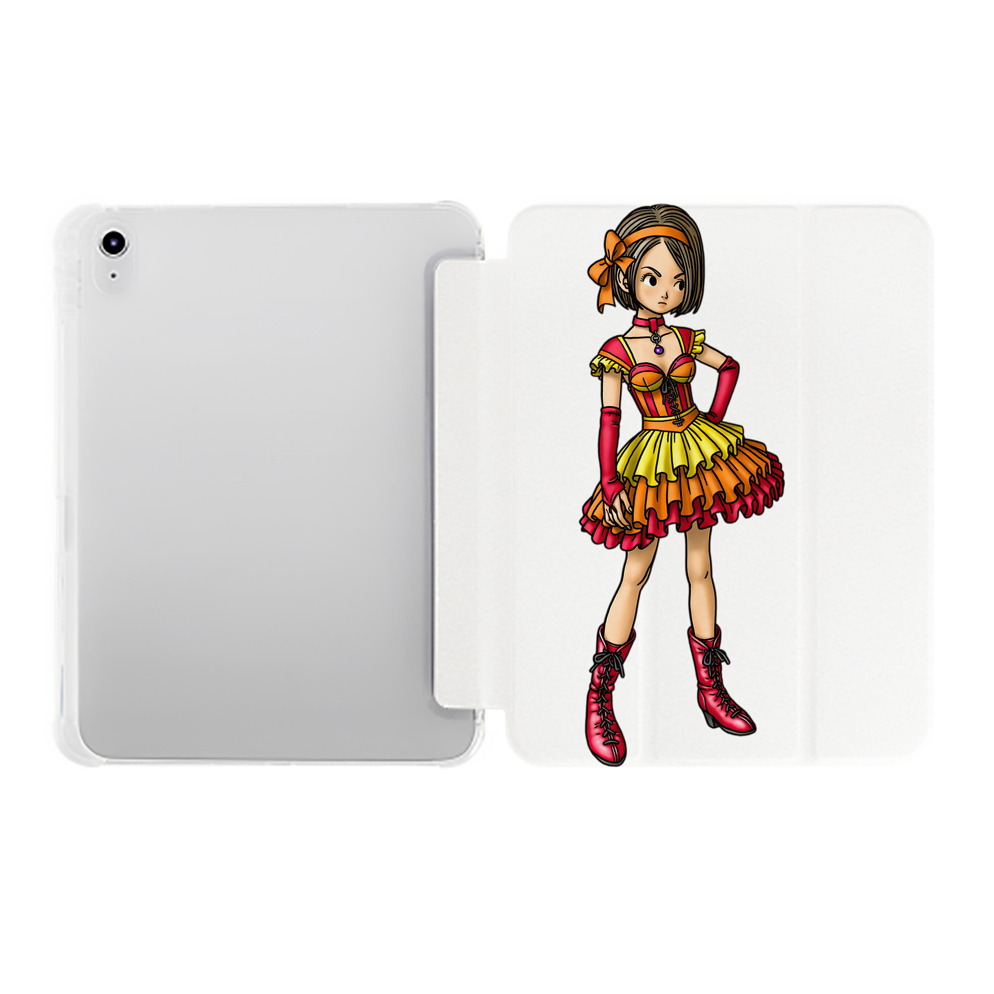 （画像用） ドラゴンクエスト Doragon Kuesuto Dragon Quest IPad ケース ペン収納付き 三つ折りスタンド PUレザー×シリコン 対応機種9.5/10.5/10.9インチ